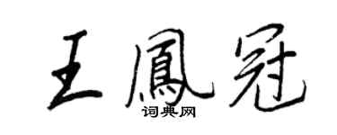 王正良王鳳冠行書個性簽名怎么寫