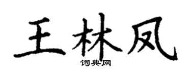 丁謙王林鳳楷書個性簽名怎么寫