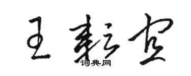 駱恆光王耘宜草書個性簽名怎么寫