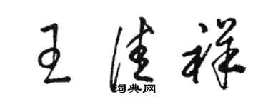 駱恆光王佳祥草書個性簽名怎么寫