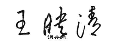 駱恆光王映清草書個性簽名怎么寫