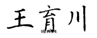 丁謙王育川楷書個性簽名怎么寫