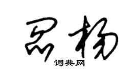 朱錫榮閻楊草書個性簽名怎么寫