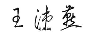 駱恆光王沛燕草書個性簽名怎么寫