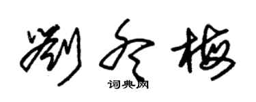 朱錫榮劉冬梅草書個性簽名怎么寫