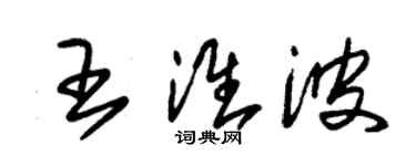 朱錫榮王淮波草書個性簽名怎么寫