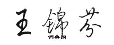 駱恆光王錦芬行書個性簽名怎么寫