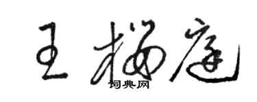 駱恆光王櫻庭草書個性簽名怎么寫