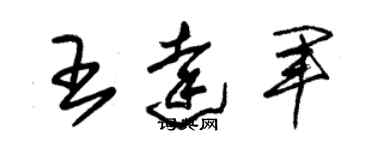 朱錫榮王達軍草書個性簽名怎么寫