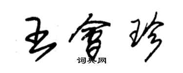 朱錫榮王會珍草書個性簽名怎么寫