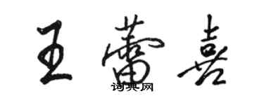 駱恆光王蕾喜行書個性簽名怎么寫