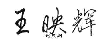 駱恆光王映輝行書個性簽名怎么寫