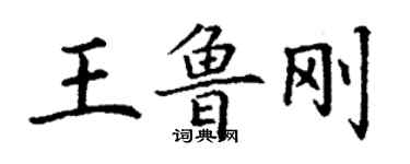 丁謙王魯剛楷書個性簽名怎么寫