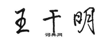 駱恆光王乾明行書個性簽名怎么寫
