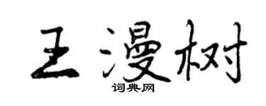 曾慶福王漫樹行書個性簽名怎么寫