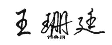 駱恆光王珊廷行書個性簽名怎么寫