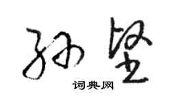 駱恆光孫堅草書個性簽名怎么寫