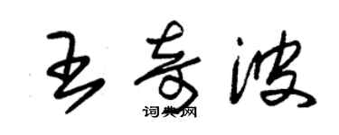 朱錫榮王奇波草書個性簽名怎么寫