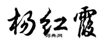 胡問遂楊紅霞行書個性簽名怎么寫