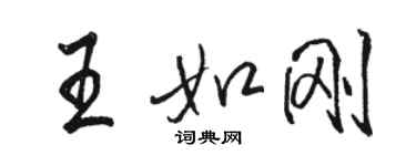 駱恆光王如剛行書個性簽名怎么寫