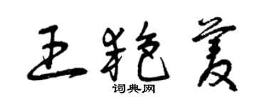曾慶福王艷菱草書個性簽名怎么寫