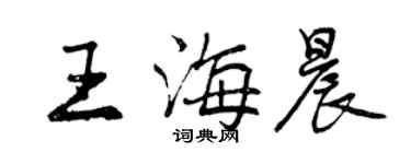 曾慶福王海晨行書個性簽名怎么寫