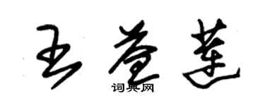 朱錫榮王益蓮草書個性簽名怎么寫