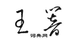 駱恆光王響草書個性簽名怎么寫