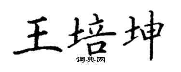 丁謙王培坤楷書個性簽名怎么寫