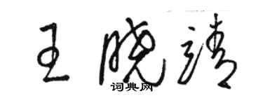 駱恆光王曉靖草書個性簽名怎么寫