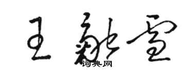 駱恆光王融雪草書個性簽名怎么寫