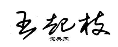 朱錫榮王起枝草書個性簽名怎么寫