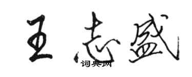 駱恆光王志盛行書個性簽名怎么寫