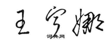 駱恆光王寧娜草書個性簽名怎么寫