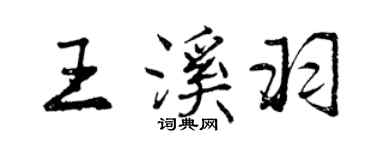 曾慶福王溪羽行書個性簽名怎么寫