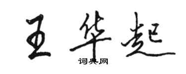 駱恆光王華起行書個性簽名怎么寫