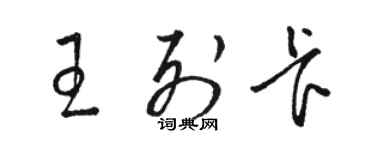 駱恆光王列卡草書個性簽名怎么寫