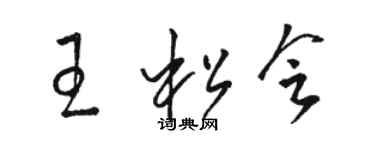 駱恆光王松會草書個性簽名怎么寫