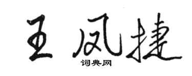 駱恆光王鳳捷行書個性簽名怎么寫