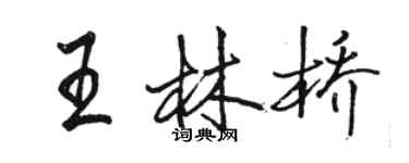 駱恆光王林橋行書個性簽名怎么寫