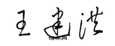 駱恆光王建洪草書個性簽名怎么寫