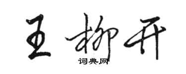 駱恆光王柳開行書個性簽名怎么寫