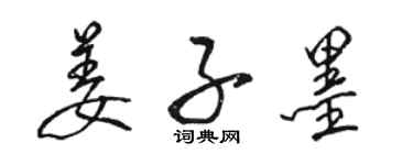駱恆光姜子墨行書個性簽名怎么寫
