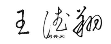 駱恆光王德翔草書個性簽名怎么寫