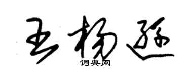 朱錫榮王楊遜草書個性簽名怎么寫
