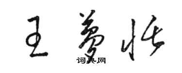 駱恆光王夢恬草書個性簽名怎么寫