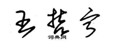 朱錫榮王哲寧草書個性簽名怎么寫