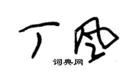 朱錫榮丁風草書個性簽名怎么寫