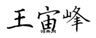 丁謙王宙峰楷書個性簽名怎么寫