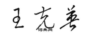 駱恆光王克英草書個性簽名怎么寫